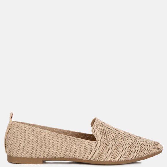 London Rag Akili Knit Beige Textile Solid Flats/NIB/9 - Picture 2 of 11